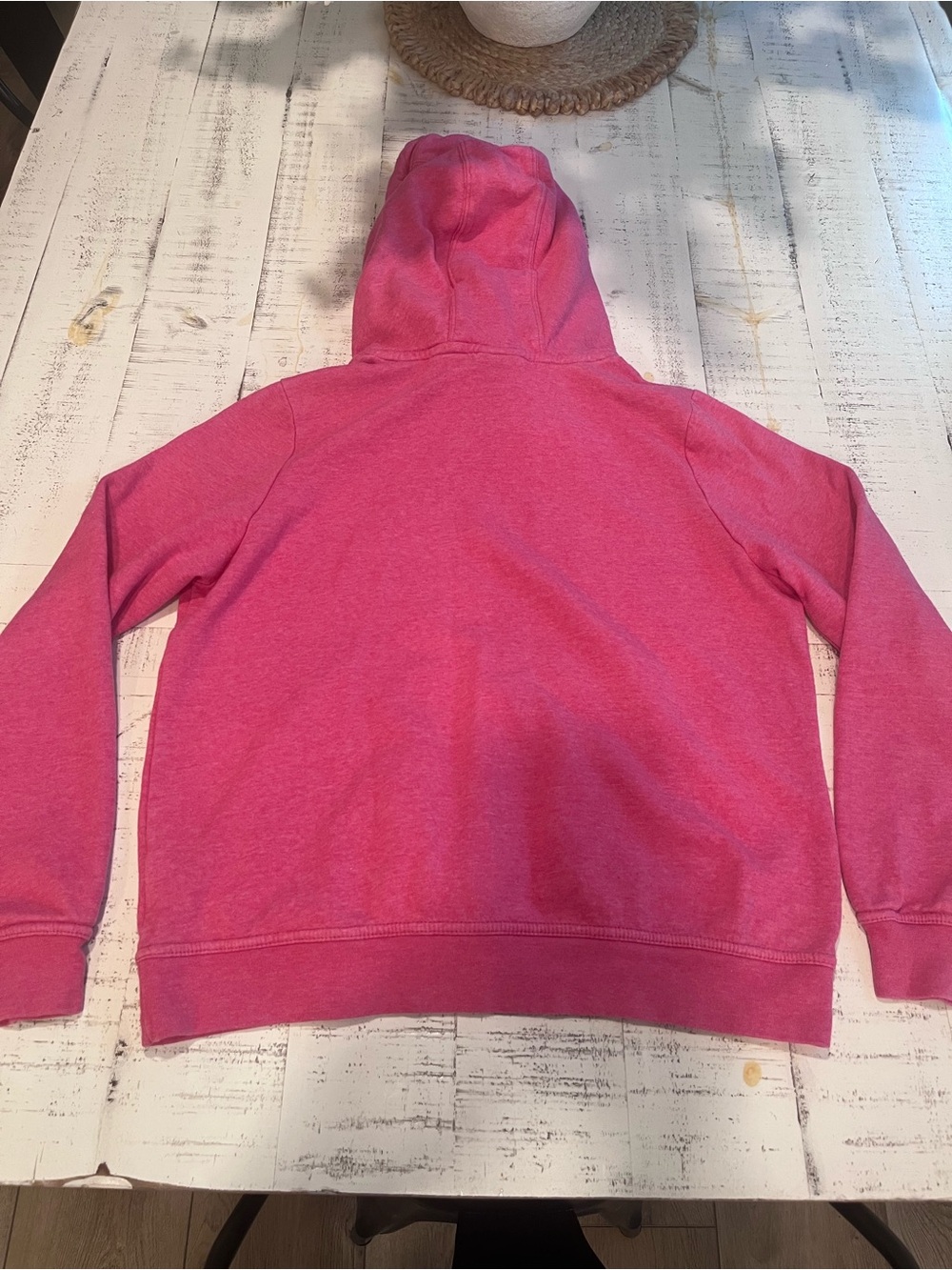 Nike Kids Pink Hooded Sweatshirt with White Swoosh - Picture 3 of 3